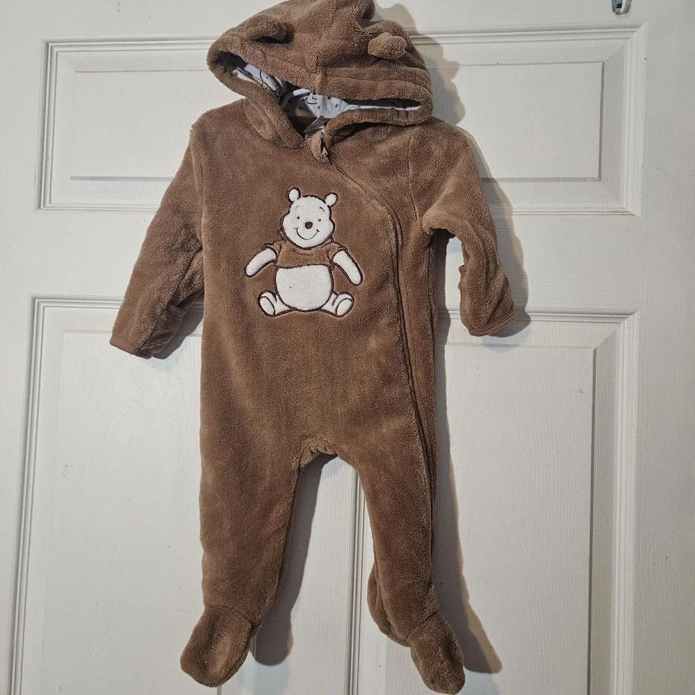 Disney Baby 6-9 months Winnie‎ the Pooh Hooded Fleece One Piece Costume Infant